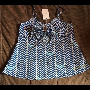 BRAND NEW WITH TAGS! The Lazy Poet: Rosie Ocean Waves Camisole Top. Size: XS